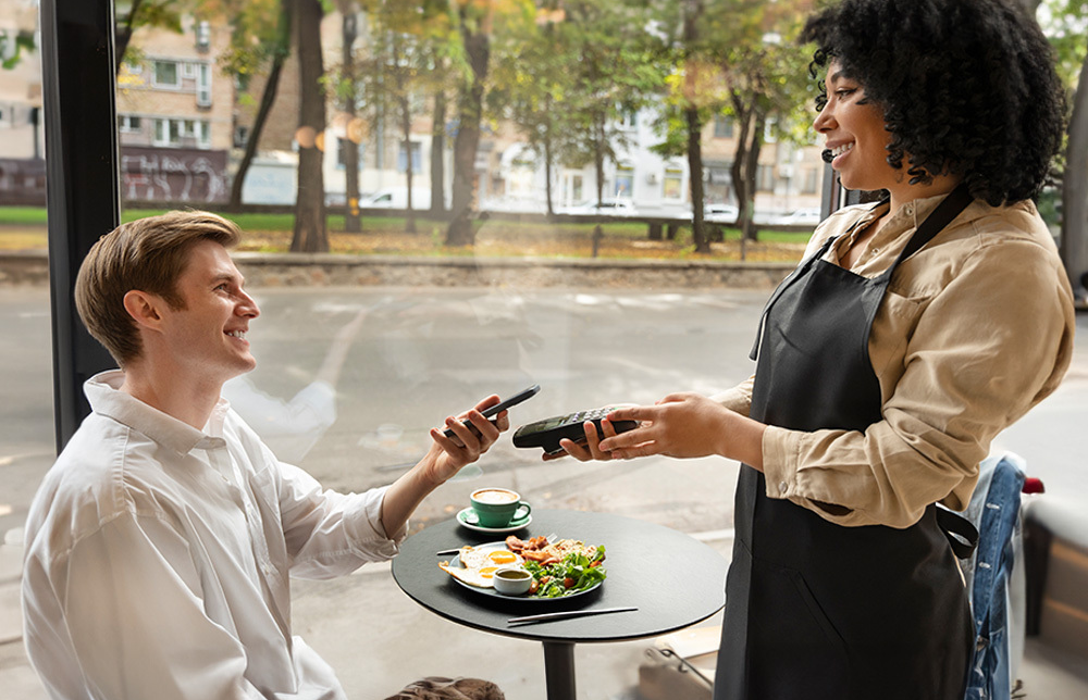 Guest receiving a loyalty reward