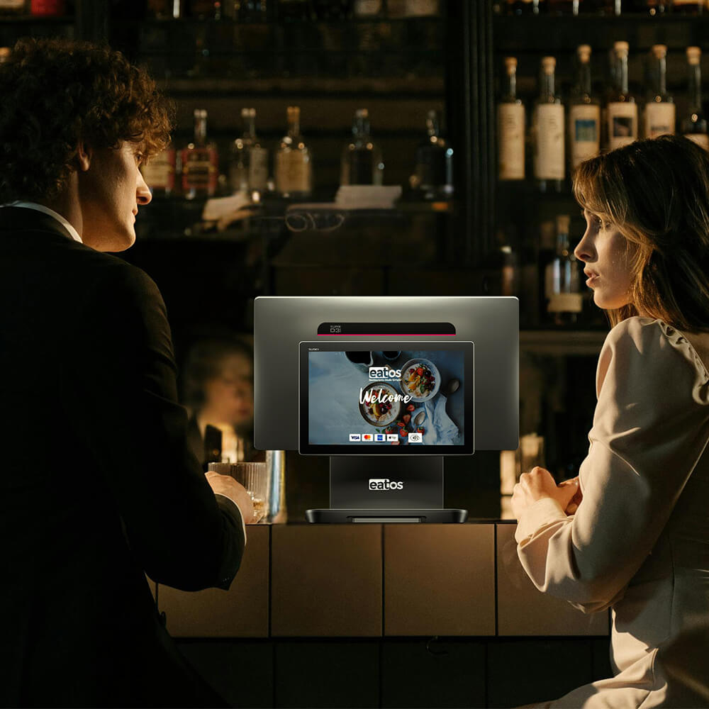 Back bar shelves and inventory on a tablet